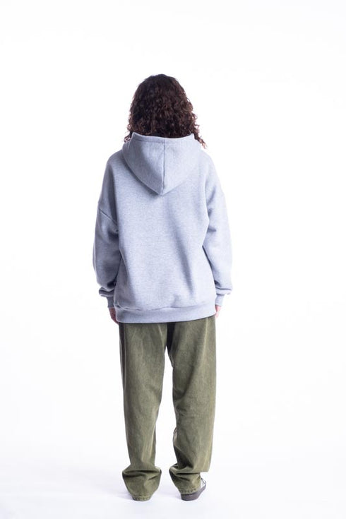 Vintage Embroidery Logo Hoodie Grey