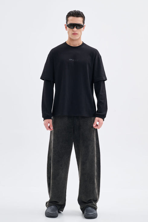 Black Double Layered LS