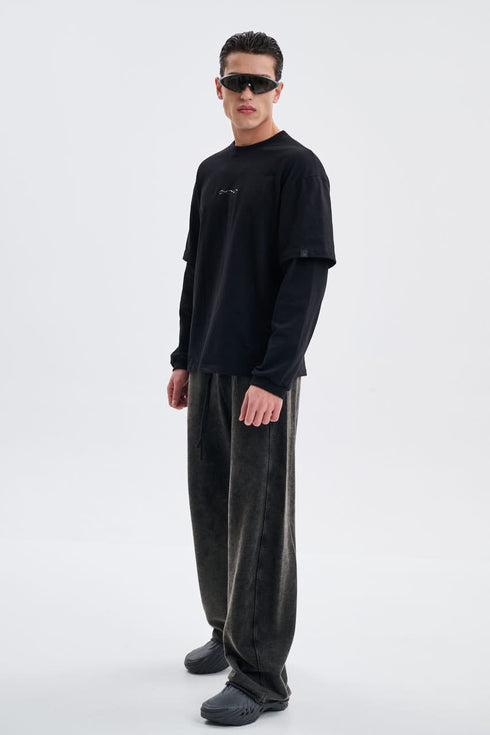 Black Double Layered LS