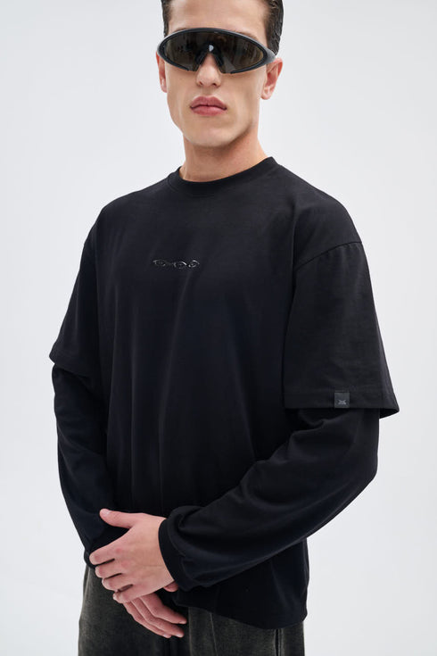 Black Double Layered LS