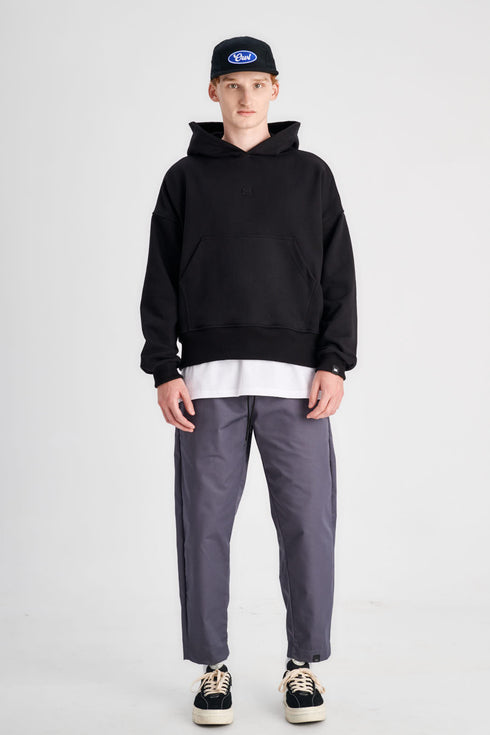 Bomber Hoodie Black Core Grunge 490gsm