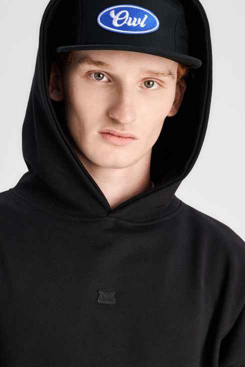 Bomber Hoodie Black Core Grunge 490gsm