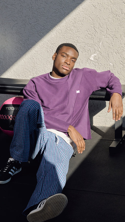 Oversized Heavy 400gsm Sweater Spiced Plum