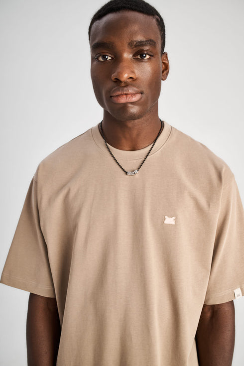 Oversized Heavy Tee Nougat F25