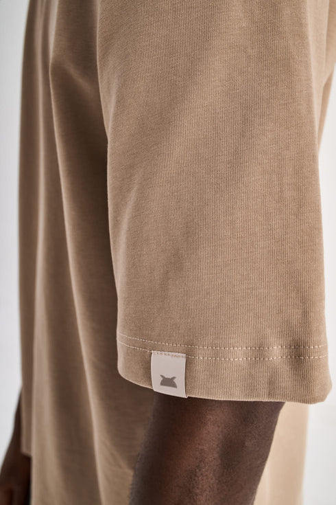 Oversized Heavy Tee Nougat F25