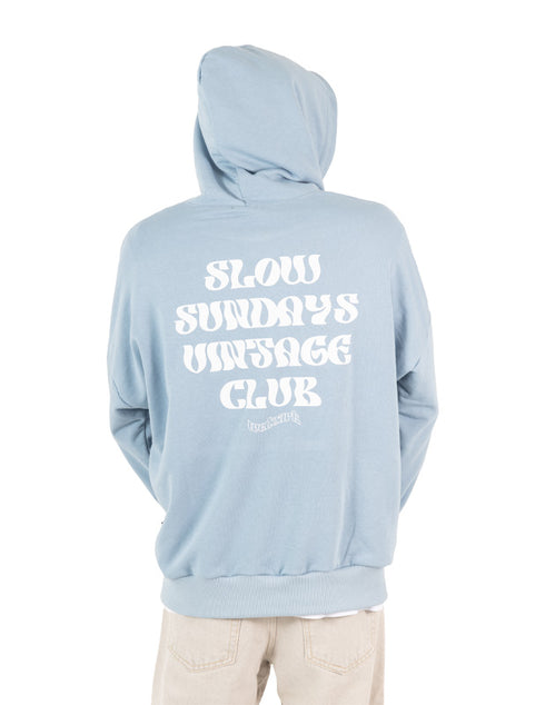 Γαλάζιο Oversized Fit Hoodie Slow Sundays VINTAGE VN72