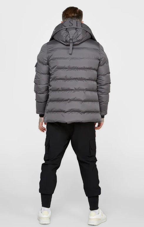Γκρι Ανδρικό Parka Μπουφάν SikSilk SS10