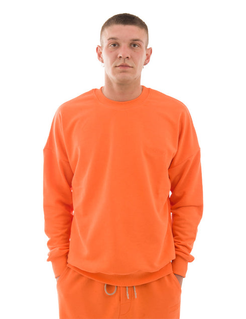 Πορτοκαλί Ανδρική Oversized Φούτερ Χωρίς Κουκούλα Sunset VINTAGE VN48