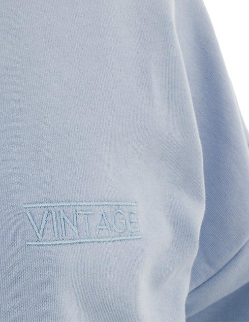 Γαλάζια Ανδρική Oversized Φούτερ Χωρίς Κουκούλα Sunset VINTAGE VN47